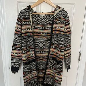 Monteau Multicolor Patterned Cardigan